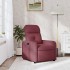 Sillón reclinable de tela rojo