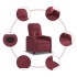 Sillón reclinable de tela rojo