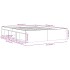 Estructura de cama roble ahumado 140x190