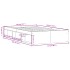 Estructura de cama doble pequeña sin colchón blanco 120x190