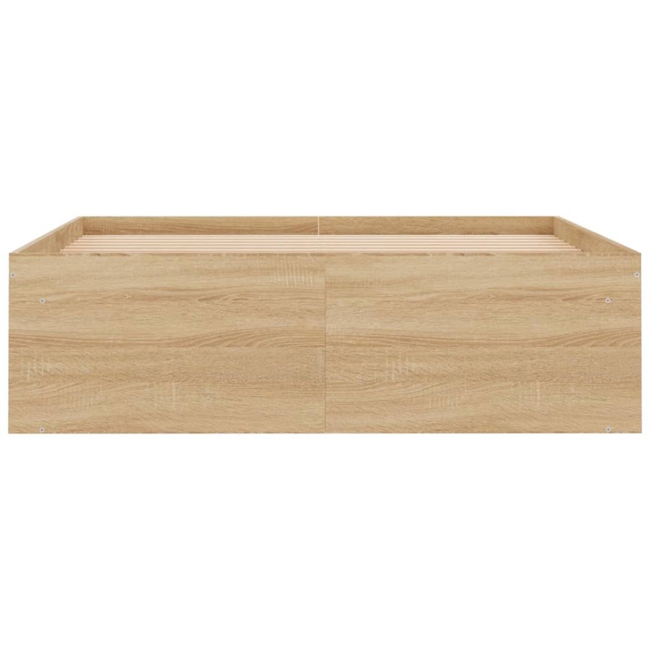 Estructura de cama roble Sonoma 120x190