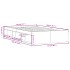 Estructura de cama roble ahumado 120x200