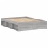 Estructura de cama de matrimonio Sonoma gris 135x190