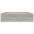 Estructura de cama de matrimonio Sonoma gris 135x190
