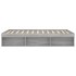 Estructura de cama de matrimonio Sonoma gris 135x190