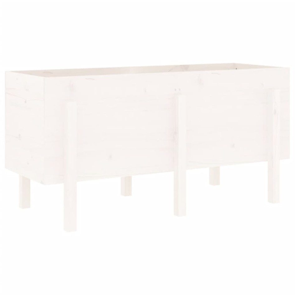 Arriate elevado de jardín madera maciza pino blanco