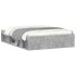 Estructura de cama de matrimonio gris cemento 135x190