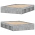 Estructura de cama de matrimonio gris cemento 135x190