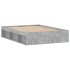 Estructura de cama de matrimonio gris cemento 135x190
