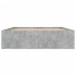 Estructura de cama de matrimonio gris cemento 135x190