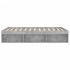 Estructura de cama de matrimonio gris cemento 135x190