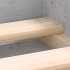 Estructura de cama de matrimonio gris cemento 135x190