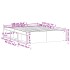 Estructura de cama de matrimonio gris cemento 135x190