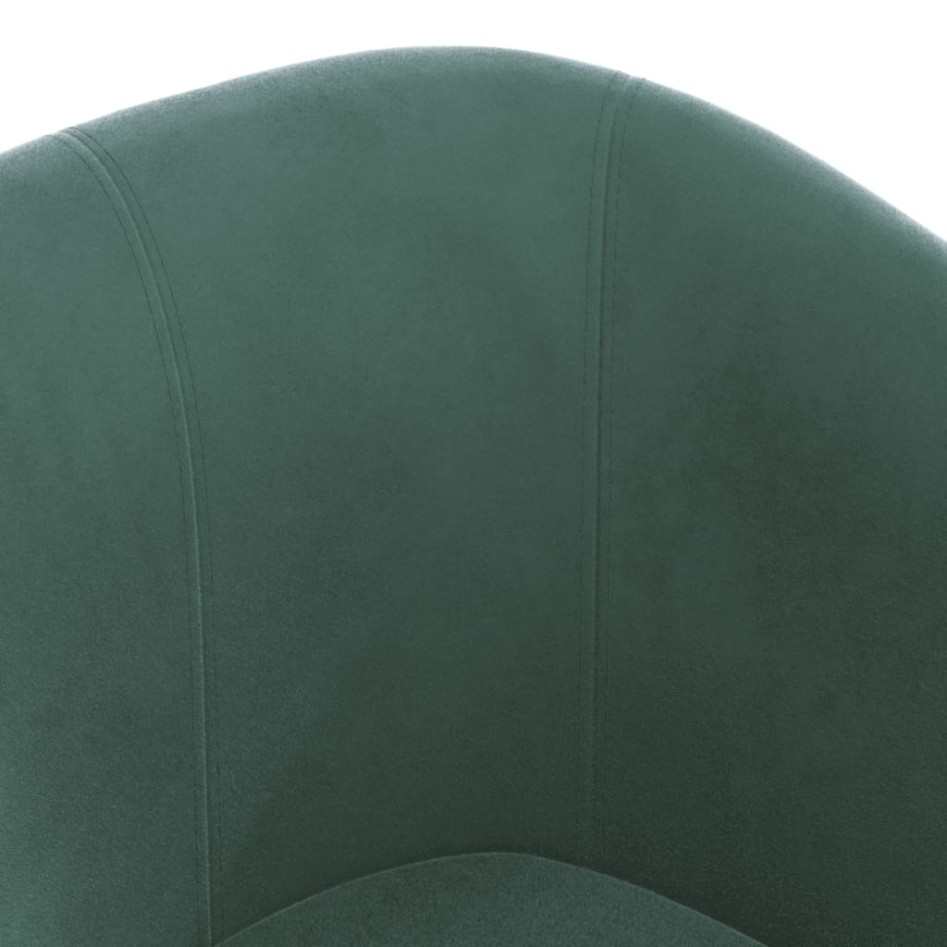 Sillón con taburete terciopelo verde