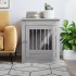 Jaula para perros madera ingeniería gris Sonoma 64,5x80x71