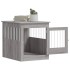Jaula para perros madera ingeniería gris Sonoma 64,5x80x71