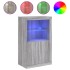 Aparador con luces LED madera de ingeniería gris