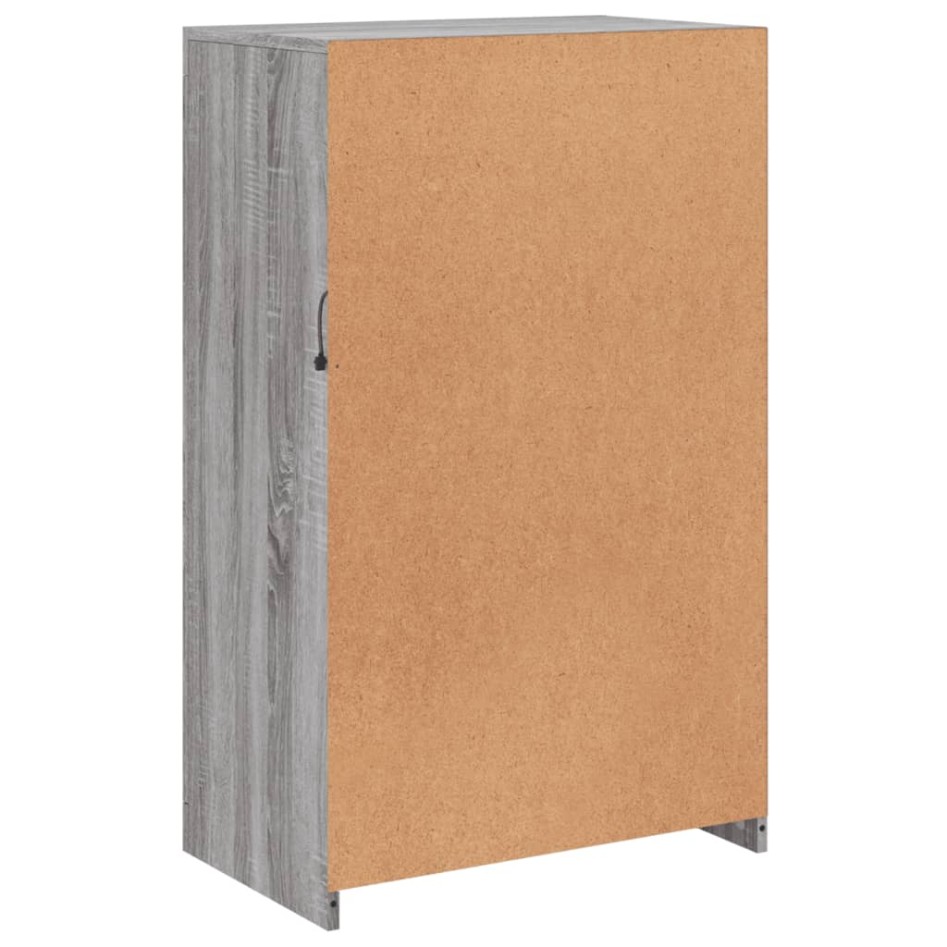 Aparador con luces LED madera de ingeniería gris