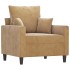 Sillón de terciopelo marrón 60
