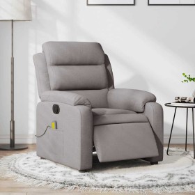 Sillón reclinable de masaje eléctrico tela gris