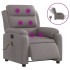 Sillón reclinable de masaje eléctrico tela gris