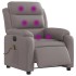 Sillón reclinable de masaje eléctrico tela gris