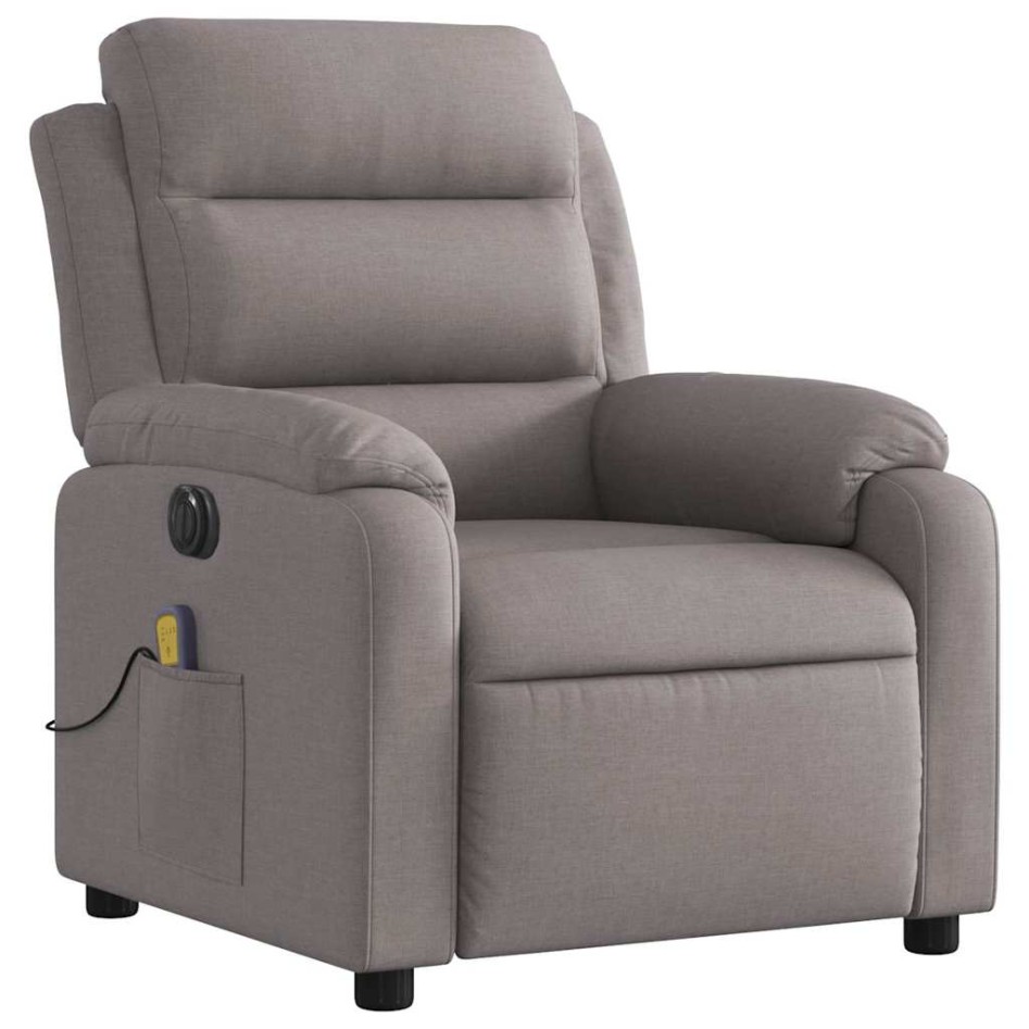 Sillón reclinable de masaje eléctrico tela gris