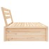 Sofá central de jardín madera maciza de pino 120x80