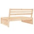 Sofá central de jardín madera maciza de pino 120x80