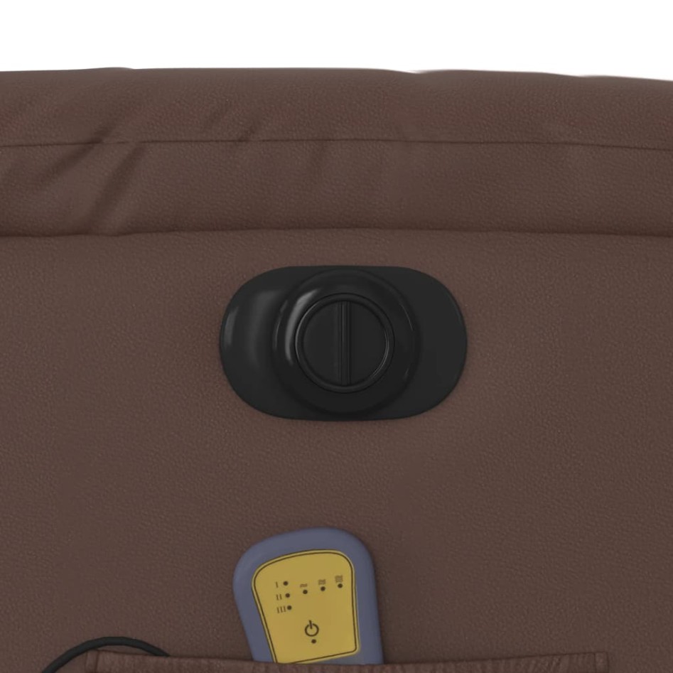 Sillón de masaje reclinable eléctrico cuero sintético