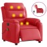 Sillón de masaje reclinable eléctrico de cuero artificial