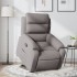 Sillón reclinable elevable tela gris