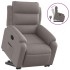 Sillón reclinable elevable tela gris