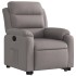 Sillón reclinable elevable tela gris