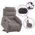 Sillón reclinable elevable tela gris