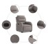 Sillón reclinable elevable tela gris