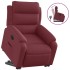 Sillón reclinable elevable tela rojo