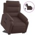 Sillón eléctrico reclinable elevable de tela marrón