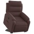 Sillón eléctrico reclinable elevable de tela marrón