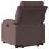 Sillón eléctrico reclinable elevable de tela marrón