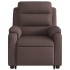 Sillón eléctrico reclinable elevable de tela marrón