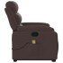 Silla de masaje reclinable de pie de tela marrón