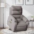 Sillón reclinable de masaje elevable tela gris