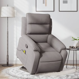 Sillón reclinable de masaje elevable tela gris