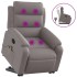 Sillón reclinable de masaje elevable tela gris