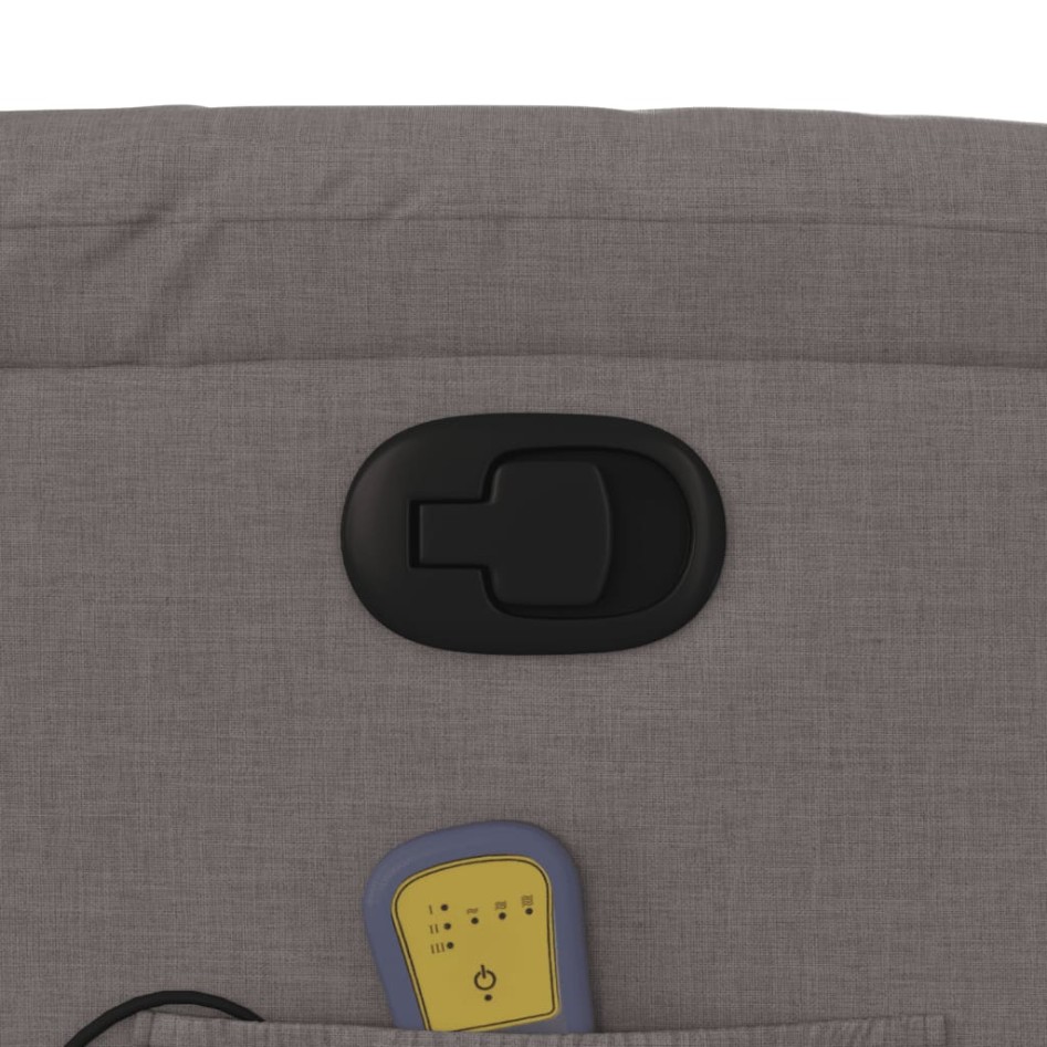 Sillón reclinable de masaje elevable tela gris