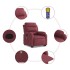 Sillón reclinable de masaje elevable tela rojo