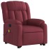 Sillón reclinable de masaje elevable tela rojo