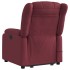 Sillón reclinable de masaje elevable tela rojo