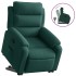 Sillón reclinable elevable terciopelo verde